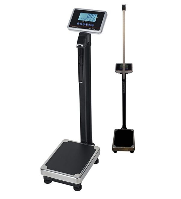 PESE PERSONNE ELECTRONIQUE AVEC TOISE CHARGE MAXIMUM: 200 KG-210 cm AVEC BATTERIE