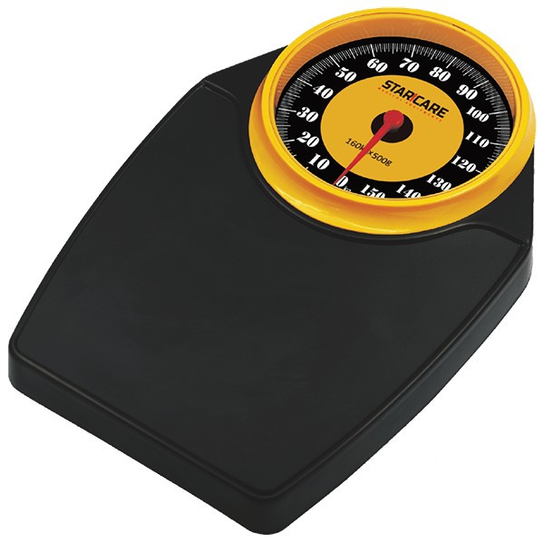 PESE PERSONNE MECANIQUE NOIR CHARGE MAXIMUM : 160 KG- GRAD: 500 gr